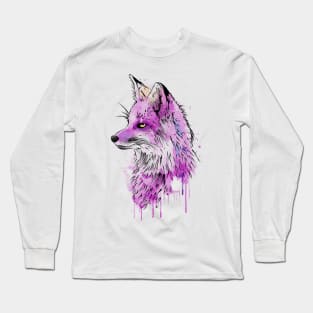 Fox Watercolor Long Sleeve T-Shirt